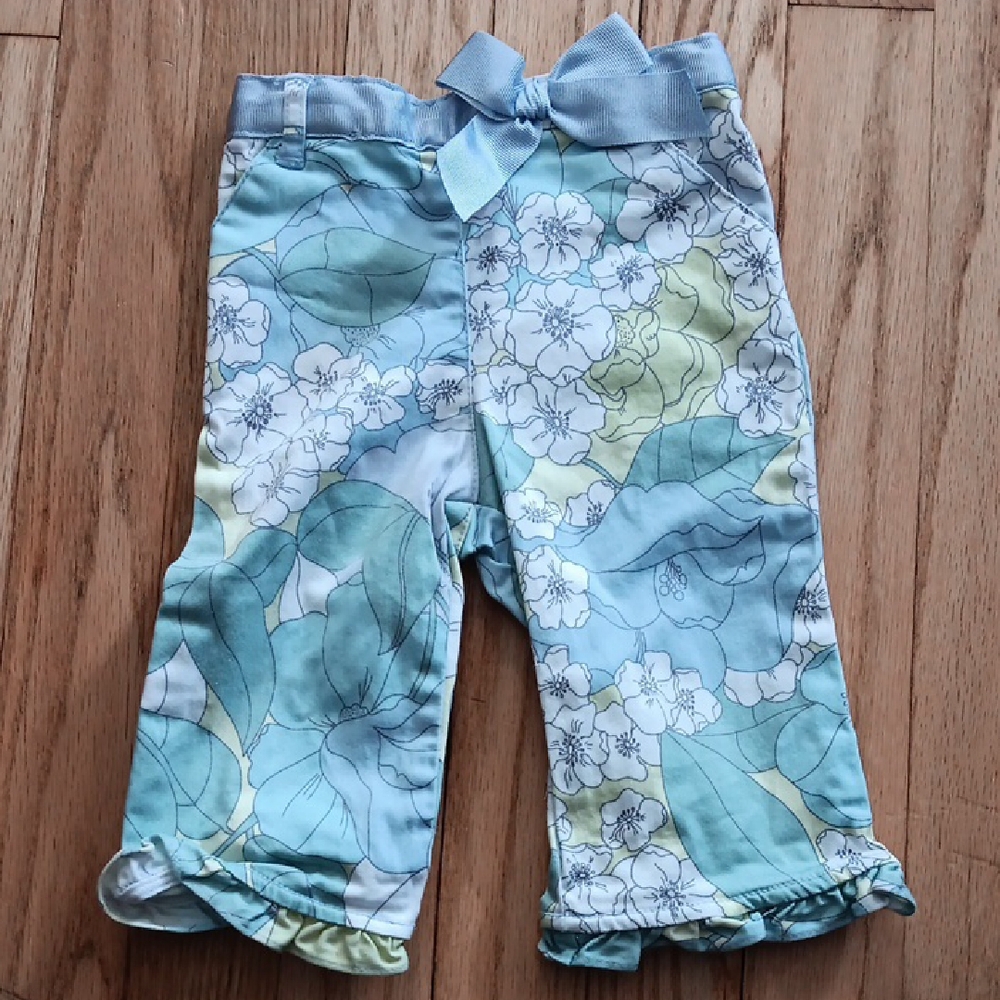 Floral Blue Kids Pants Gymboree New 6-12 Months